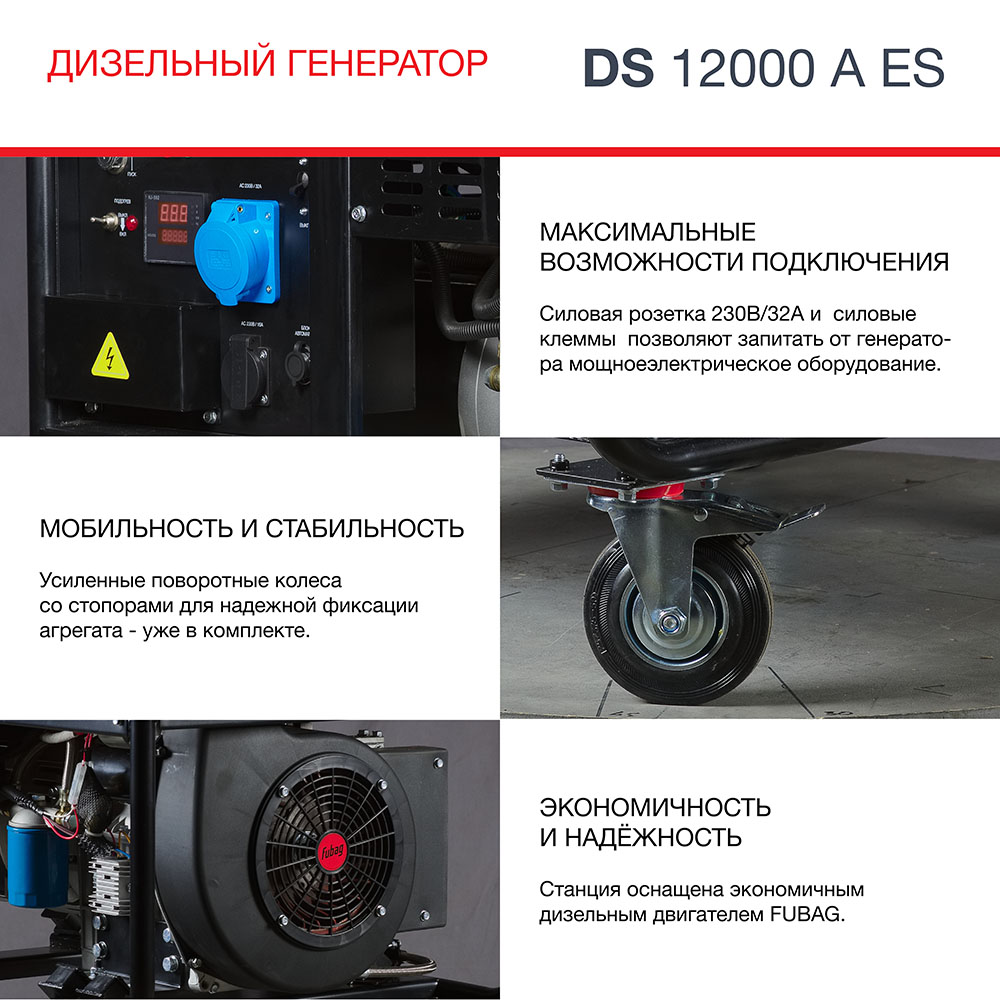 Электростанция дизельная DS 12000 A ES