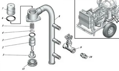 Рем. комплект клапана минимального давления с кольцом 070-076-36-1-2 ГОСТ 18829-73