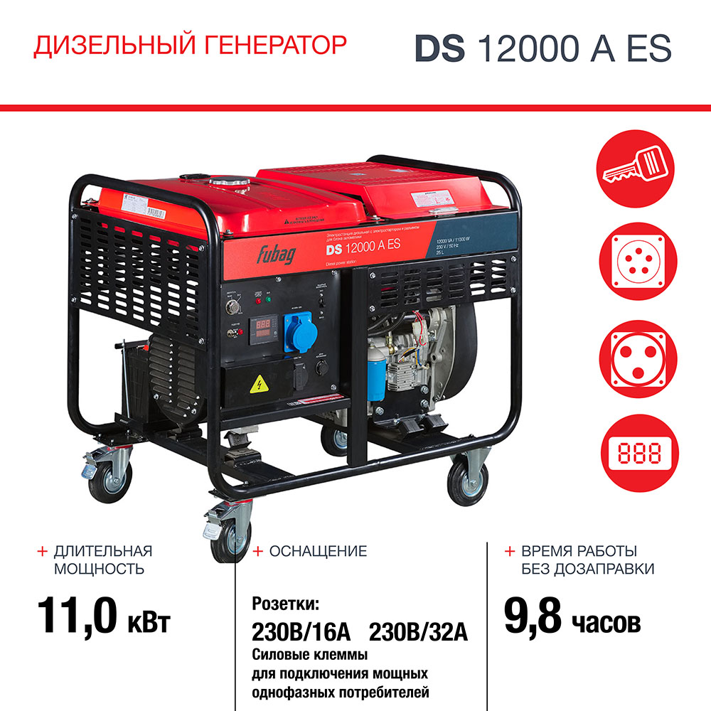 Электростанция дизельная DS 12000 A ES