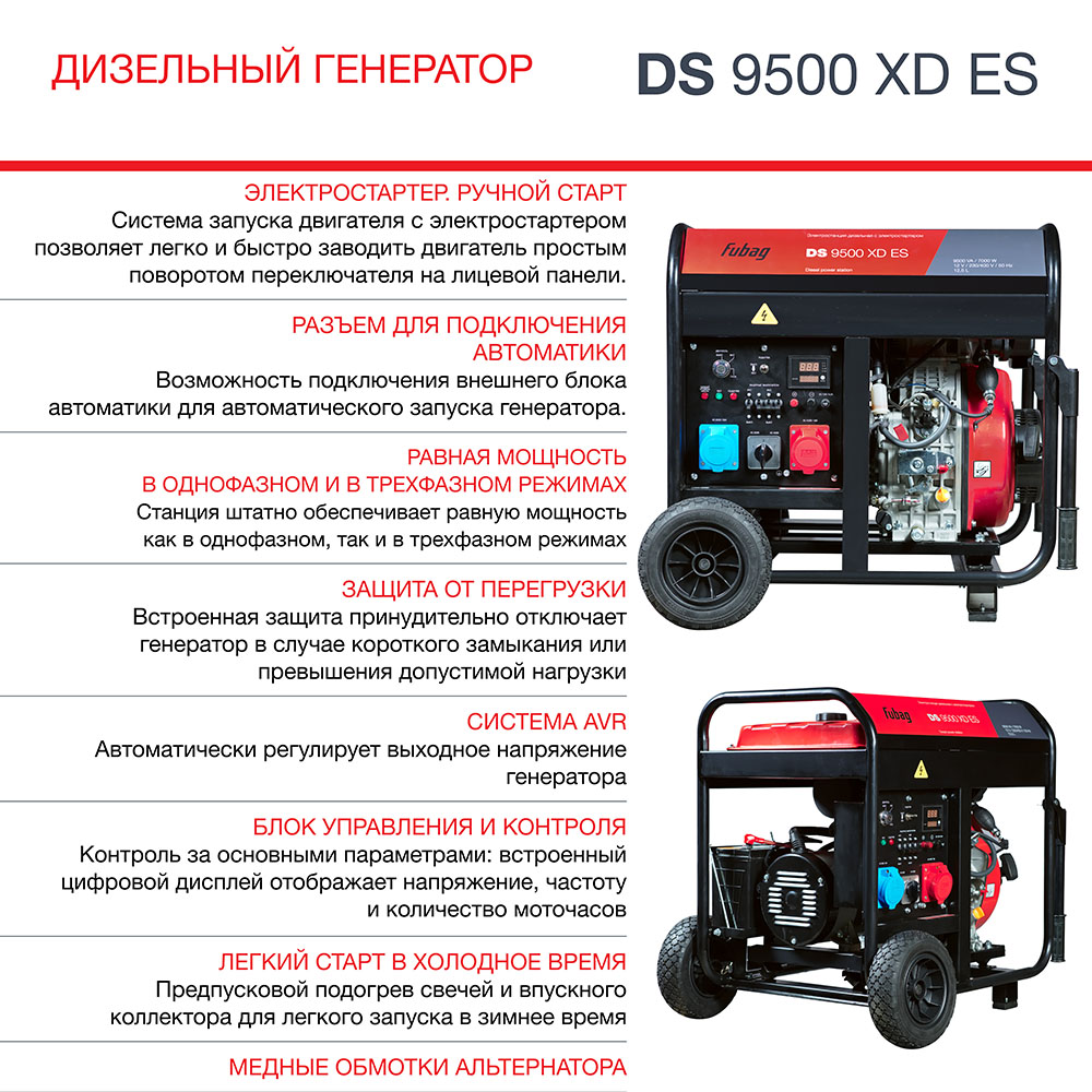 Электростанция дизельная DS 9500 XD ES